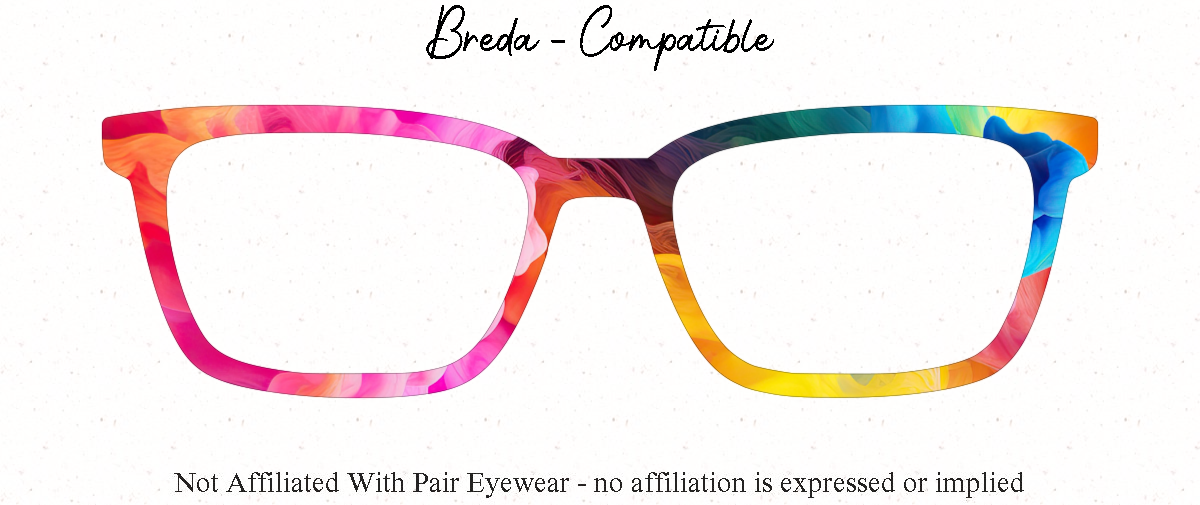 Neon Watercolors 110x | Magnetic Glasses Topper | All Metal Topper for Pair Eyewear | 8 Fade and Split Options to any color