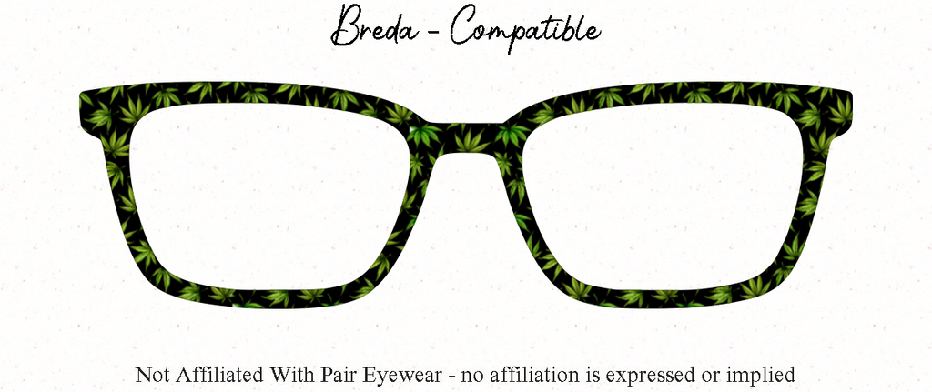 Probable Cause - Cannabis Plant Patterned all Metal Topper compatible with Pair Eyewear