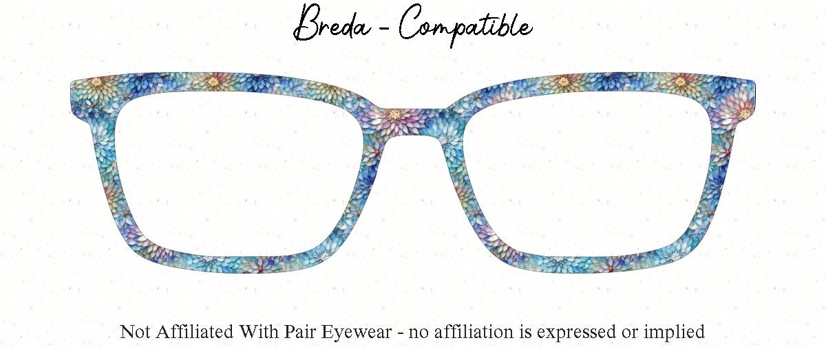 Mother of Pearl #16 Pearlescent Flowers | Magnetic Glasses Topper | All Metal Topper for Pair Eyewear | 8 Fade and Split Options to any color