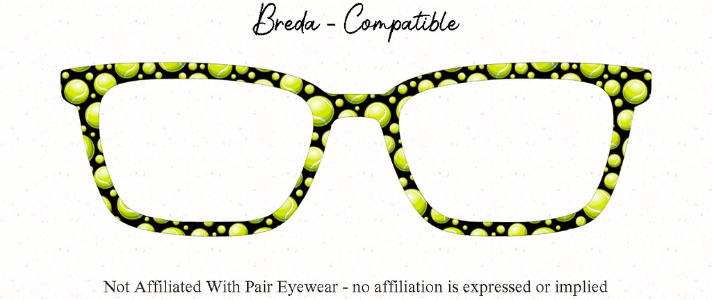 Tennis Ball Patterned all Metal Topper compatible with Pair Eyewear