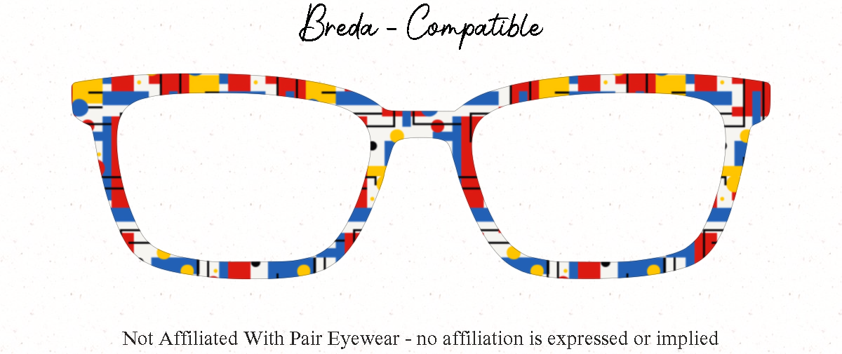 Mondrian Modern Art Collection Compatible with Pair Eyewear w/Visual Design Tools