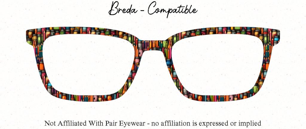 Artists Pencils and Paints | Magnetic Glasses Topper | All Metal Topper for Pair Eyewear | 8 Fade and Split Options to any color