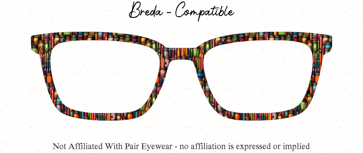Artists Pencils and Paints | Magnetic Glasses Topper | All Metal Topper for Pair Eyewear | 8 Fade and Split Options to any color