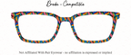 Colorful Feathers - 20 Pattern Options for Pair Eyewear w/Visual Design Tools