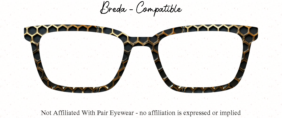Metallic Gold and Black Collection - 14 Bold Gold & Black Designs for Pair Eyewear w/Visual Design Tools