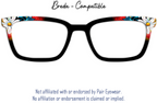 Daisy Spatter on Black | Metal Toppers | Compatible with Pair Eyewear