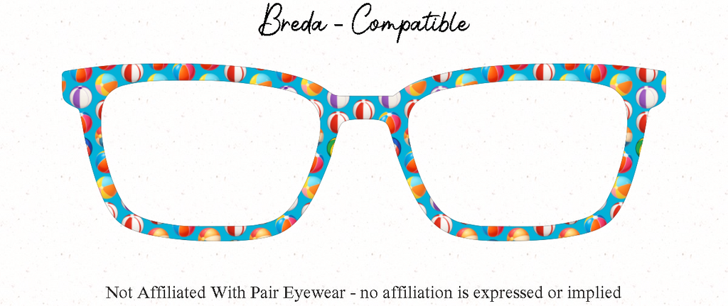 Beach Balls Magnetic Glasses Topper | All Metal Topper for Pair Eyewear | Summer Fun Pattern | Top Quality Metal