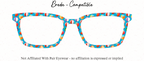 Beach Balls Magnetic Glasses Topper | All Metal Topper for Pair Eyewear | Summer Fun Pattern | Top Quality Metal