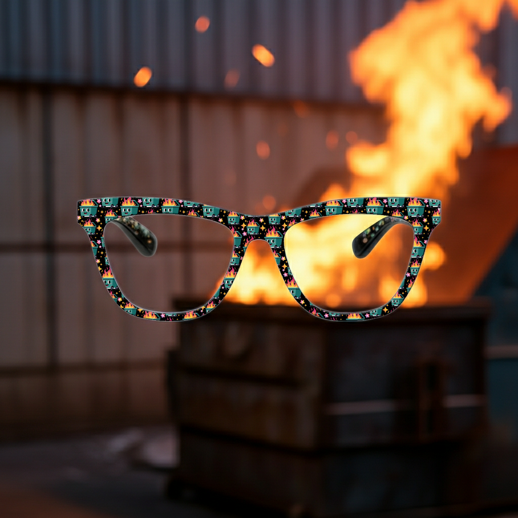What color is your Dumpster Fire? | Pair Eyewear Compatible | w/Visual Design Tools