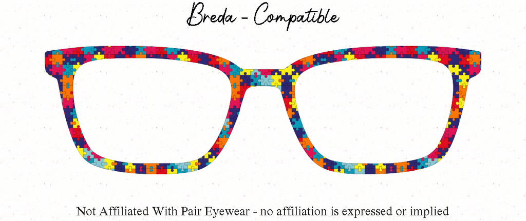 Autism Awareness 105 | Puzzle Pieces | Pair Eyewear Compatible | All Metal