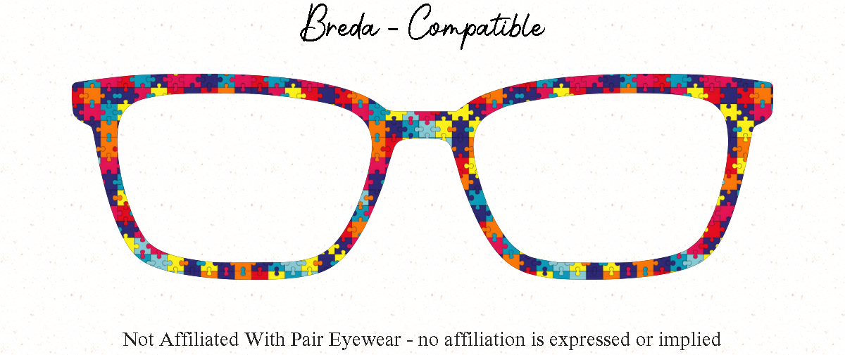 Autism Awareness 105 | Puzzle Pieces | Pair Eyewear Compatible | All Metal