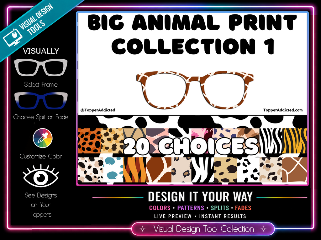Animal Prints Big and Bold | Pair Eyewear Compatible | w/ Visual Design Tools
