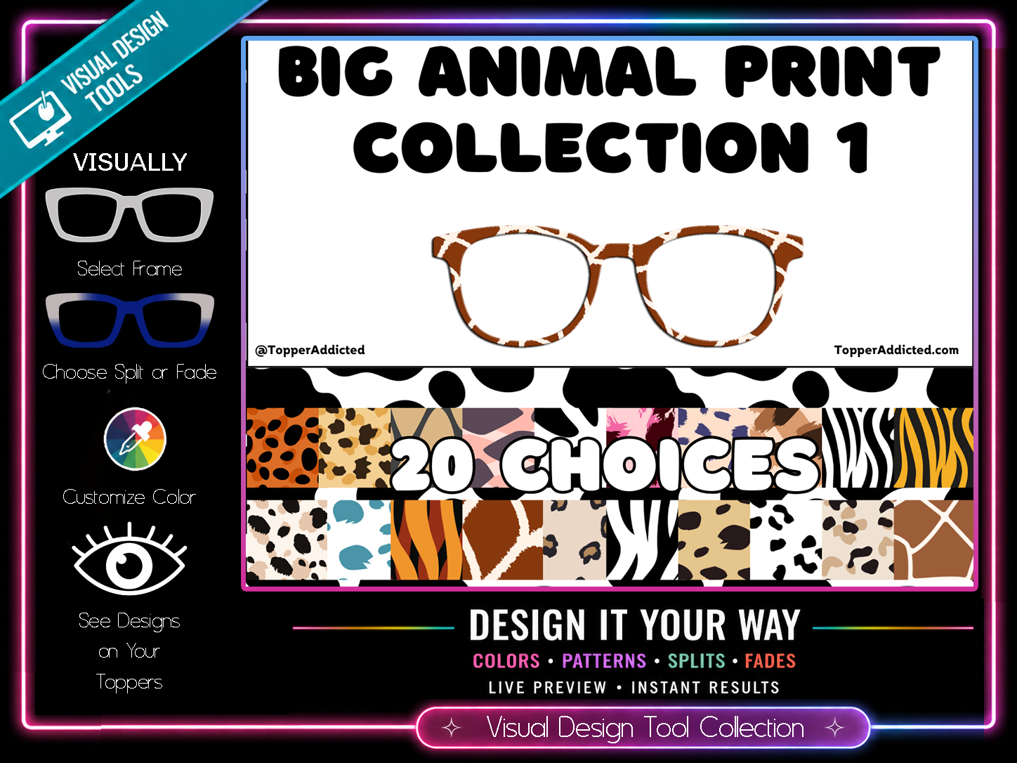 Animal Prints Big and Bold | Pair Eyewear Compatible | w/ Visual Design Tools