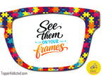 Autism Awareness 105 | Puzzle Pieces | Pair Eyewear Compatible | All Metal