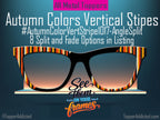 Autumn Stripes | Magnetic Glasses Topper | All Metal Topper for Pair Eyewear | 8 Fade and Split Options to any color