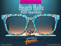 Beach Balls Magnetic Glasses Topper | All Metal Topper for Pair Eyewear | Summer Fun Pattern | Top Quality Metal