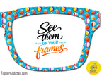 Beach Balls Magnetic Glasses Topper | All Metal Topper for Pair Eyewear | Summer Fun Pattern | Top Quality Metal