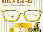 Bees & Gnomes | Pair Eyewear Compatible Metal Toppers | w/Visual Design Tools