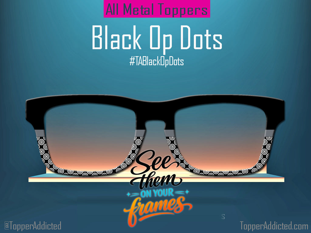 Black Dot Ops | Magnetic Glasses Topper | All Metal Topper for Pair Eyewear | 8 Fade and Split Options to any color