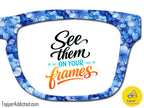 Blue Hydrangea Print| Magnetic Glasses Topper | All Metal Topper for Pair Eyewear | 8 Fade and Split Options to any color