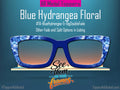 Blue Hydrangea Print| Magnetic Glasses Topper | All Metal Topper for Pair Eyewear | 8 Fade and Split Options to any color