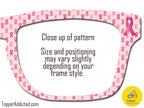 Pink Ribbon Breast Cancer Awareness | Pair Eyewear Compatible Magnetic Toppers | Metal Toppers
