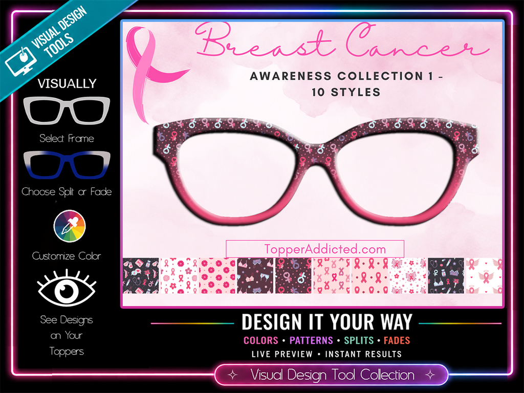 Breast Cancer Awareness Collection #1 | Pair Eyewear Compatible | w/Visual Design Tools