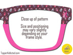 Pink Ribbon Breast Cancer Awareness | Pair Eyewear Compatible Metal Toppers