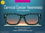 Cervical Cancer Awareness  | Magnetic Glasses Topper | All Metal Topper compatible with Pair Eyewear | 8 Fade and Split Options to any color