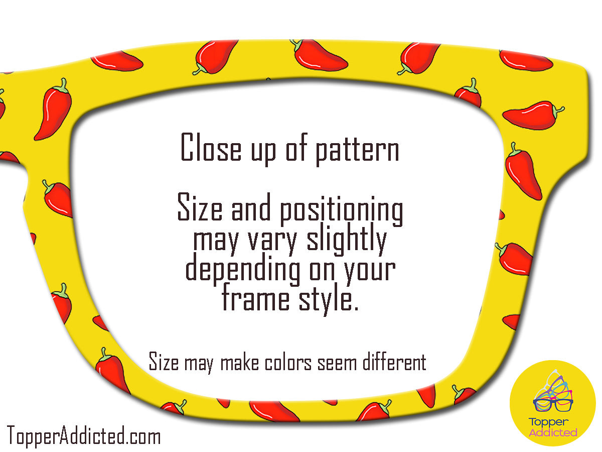 Red Hot Chili Peppers - Patterned all Metal Topper compatible with Pair Eyewear
