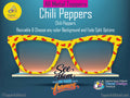 Red Hot Chili Peppers - Patterned all Metal Topper compatible with Pair Eyewear
