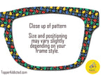 Christmas Lights Pattern Metal Toppers | Pair Eyewear Compatible Holiday Top Frames