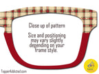 Christmas Classic Tartan/Plaid Magnetic Toppers for men or women. 3 variations - all Pair eyewear styles. Metal topper with fast shipping