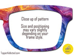 Blue and Purple Agate Pattern Eyeglass Topper | Pair Eyewear Compatible Toppers