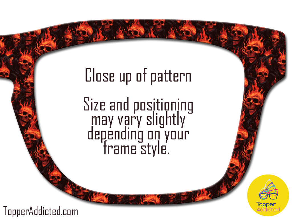 Fire Skulls Toppers for Pair Eyewear w/Visual Design Tools