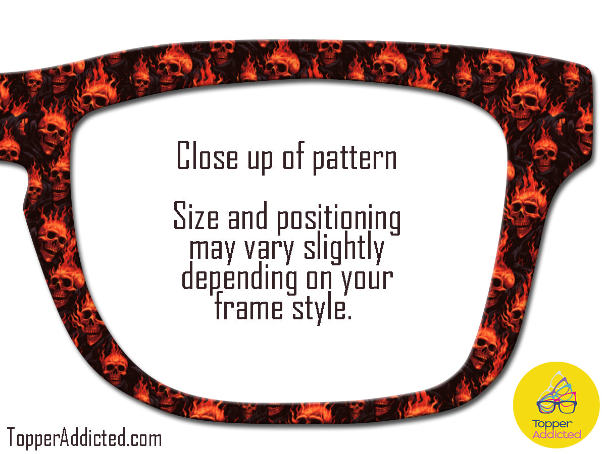 Fire Skulls Toppers for Pair Eyewear w/Visual Design Tools