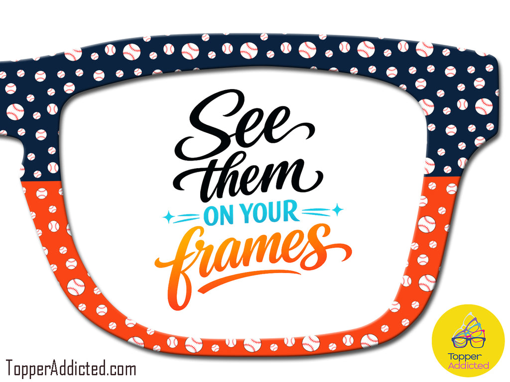Make Your Own Custom Baseball Team Color Toppers | Pair Eyewear Compatible | w/Visual Design Tools