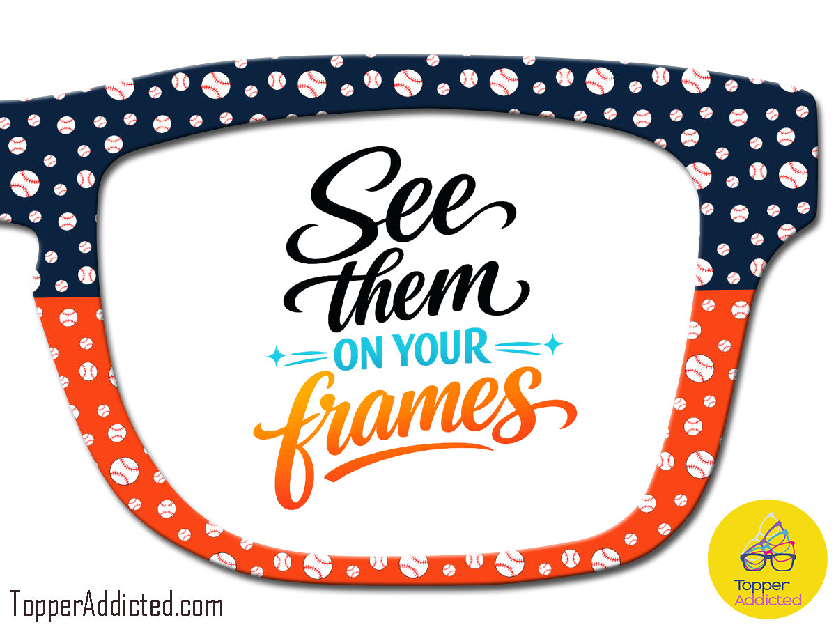 Make Your Own Custom Baseball Team Color Toppers | Pair Eyewear Compatible | w/Visual Design Tools