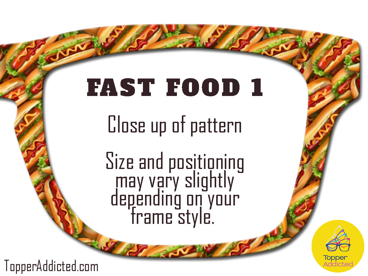 Junk Food Toppers- 12 Fast Food Patterns for Pair Eyewear w/ Visual Design Tools