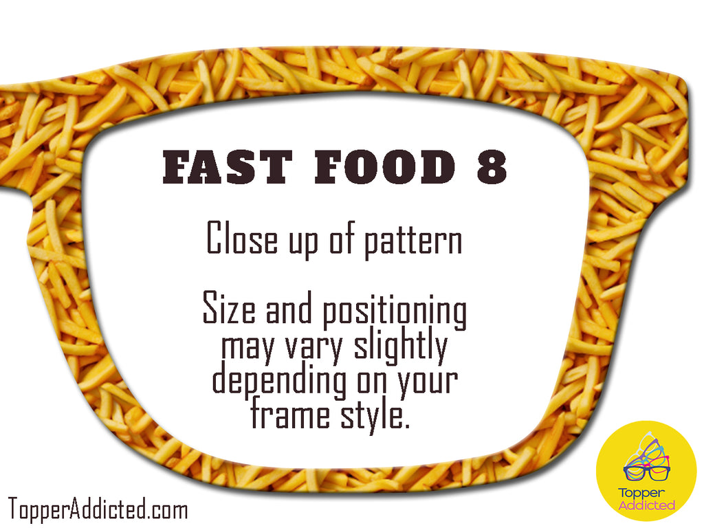 Junk Food Toppers- 12 Fast Food Patterns for Pair Eyewear w/ Visual Design Tools