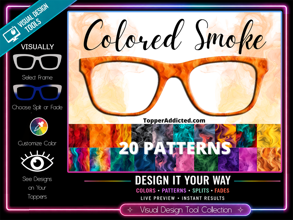 Colored Smoke Collection #1 | Pair Eyewear Compatible | w/Visual Design Tools