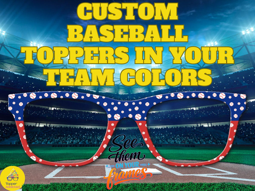 Make Your Own Custom Baseball Team Color Toppers | Pair Eyewear Compatible | w/Visual Design Tools