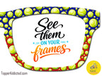 Tennis Ball Patterned all Metal Topper compatible with Pair Eyewear