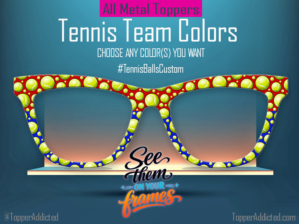 Tennis Ball Patterned all Metal Topper compatible with Pair Eyewear
