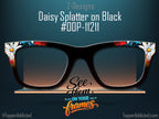 Daisy Spatter on Black | Metal Toppers | Compatible with Pair Eyewear