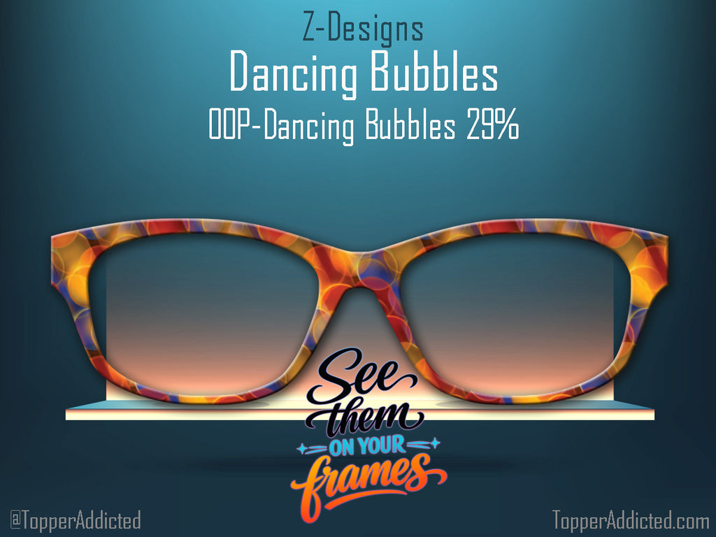Dancing Bubbles | Magnetic Glasses Topper | All Metal Topper for Pair Eyewear | 8 Fade and Split Options to any color