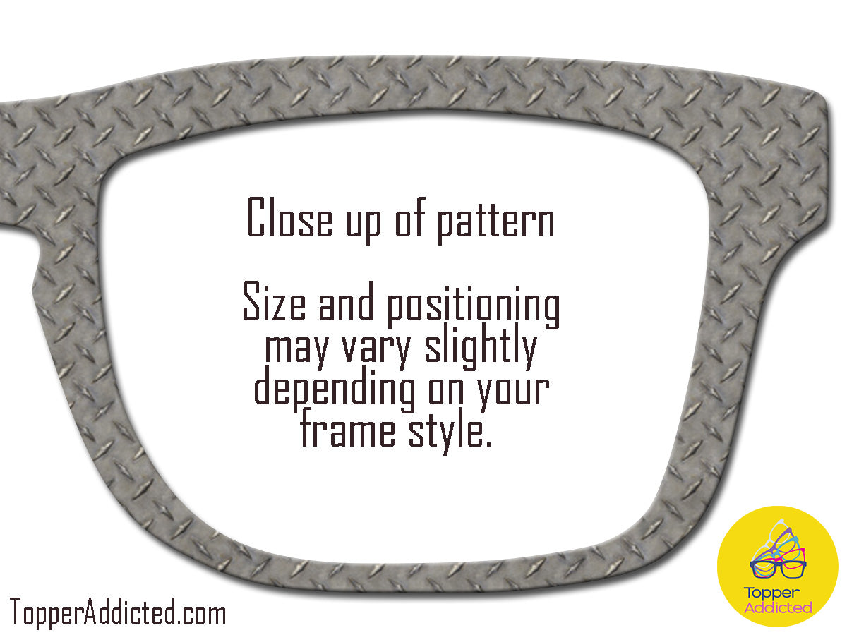 Diamond Plate Printed Topper on metal | Pair Eyewear Compatible Magnetic Top Frames