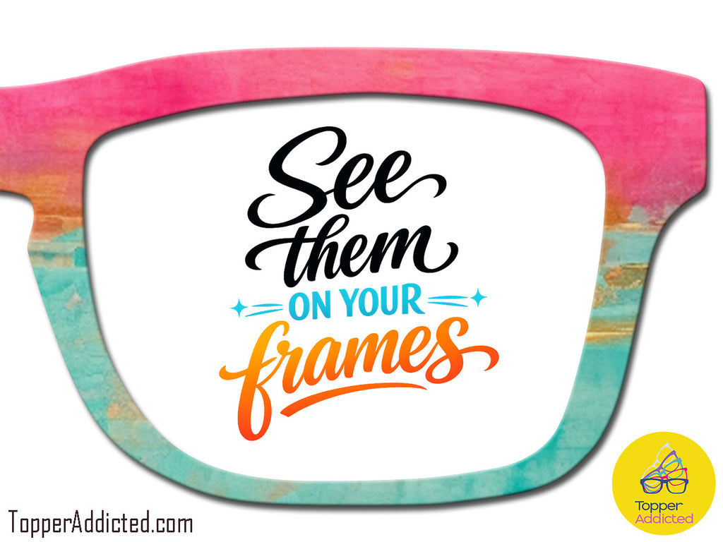 Pink & Blue Distressed Copper Patina Print | Magnetic Glasses Topper | All Metal Topper for Pair Eyewear | 8 Fade and Split Options to any color