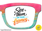 Pink & Blue Distressed Copper Patina Print | Magnetic Glasses Topper | All Metal Topper for Pair Eyewear | 8 Fade and Split Options to any color