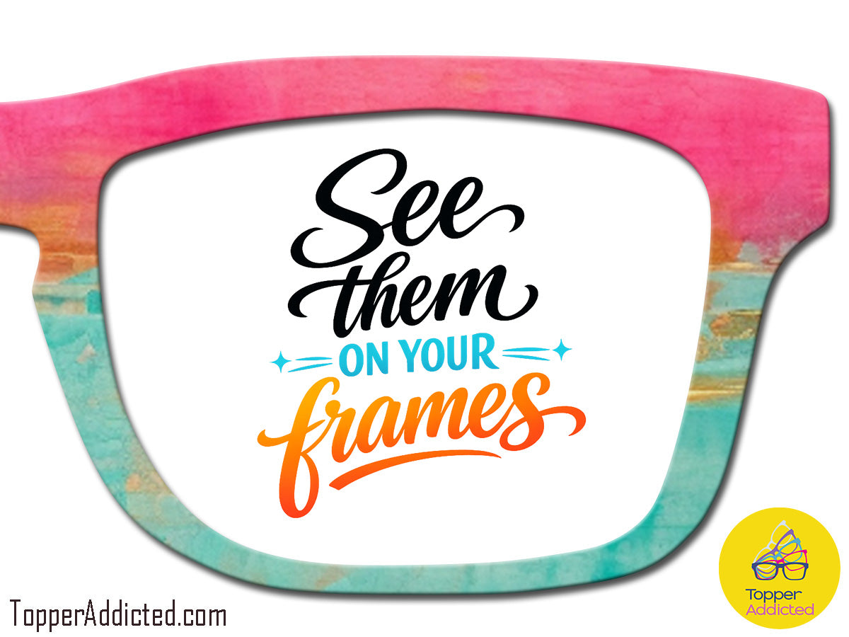 Pink & Blue Distressed Copper Patina Print | Magnetic Glasses Topper | All Metal Topper for Pair Eyewear | 8 Fade and Split Options to any color